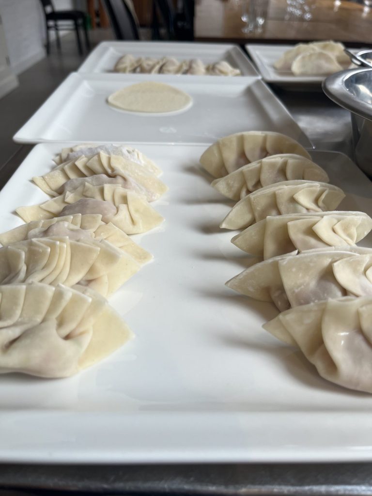 Gyoza auf dem Teller